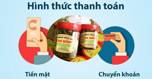 hình thức thanh toán mua cá bống sông trà